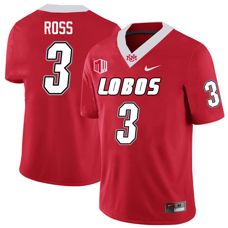 D'Angelo Ross UNM Lobos Jersey,New Mexico Lobos Football Jersey,Uniforms-Red